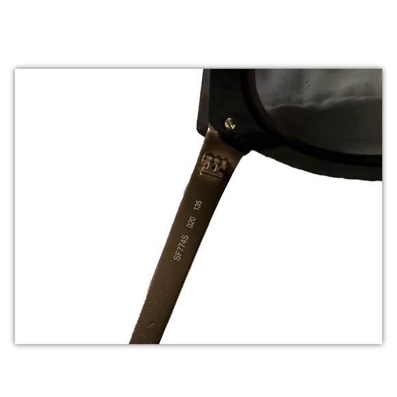 SALVATORE FERRAGAMO 774 Sunglasses Women Black Translucent Gold SF774S Gradient